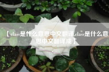【class是什么意思中文翻译,class是什么意思中文翻译成】