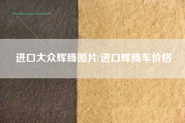 进口大众辉腾图片/进口辉腾车价格