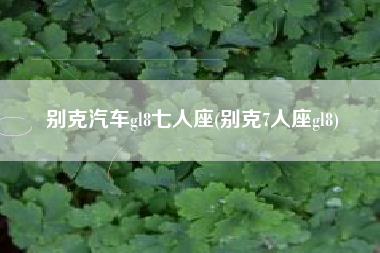 别克汽车gl8七人座(别克7人座gl8)