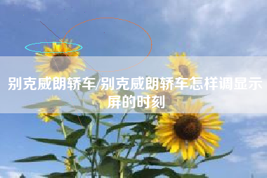 别克威朗轿车/别克威朗轿车怎样调显示屏的时刻