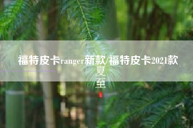 福特皮卡ranger新款/福特皮卡2021款